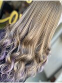ミルクティーベージュ×ラベンダー テラコッタ くすみブルー