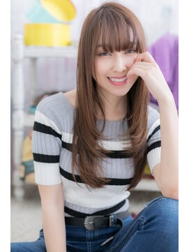 ミック ヘアアンドメイク アップ 駒込店(miq Hair&Make up) Iラインフォルムで小顔★透明感艶カラーアッシュミルクティーa1