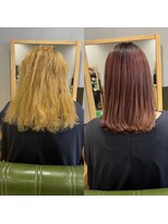 ヘアサロン ナノ(hair salon nano)&nbsp;大人女子にも人気☆コーラルピンク