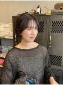 ミニボブ×暗めカラー×こなれショート20代30代40代艶感