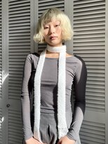 ネロ ヘアサロン 渋谷(NERO HAIR SALON) 【倉畑果歩】ボブ×ホワイトブロンド