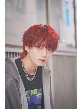 ポプルス(popls) マッシュウルフ/メンズウルフ/シャドウパーマ/赤髪ウルフ