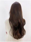 フェミニンロングマロンベージュ似合わせカット_ba538261