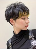 刈り上げマッシュショート /バングカラー /くせ毛ショート