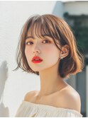 韓国/レイヤー/イメチェン/ホワイト/外ハネボブ/美髪/渋谷