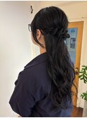 ハーフアップヘアアレンジ/結婚式ヘア/お呼ばれヘア