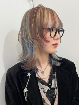 デート 下北沢(DATE) デザインカラーY2Kヘア顔周りレイヤーカットインナーカラー韓国