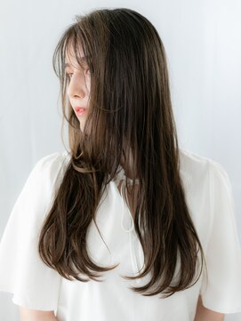 カバーヘア ブリス 上尾西口店(COVER HAIR bliss) センターパートデザインカラー韓国ロング//上尾20代30代