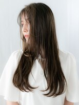 カバーヘア ブリス 上尾西口店(COVER HAIR bliss) センターパートデザインカラー韓国ロング//上尾20代30代