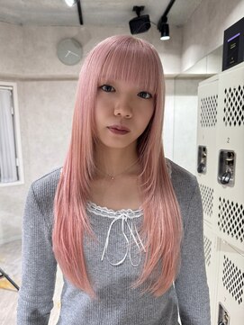 ハイプ(HYPE) ブリーチ&ダブルカラー/ハッシュカットレイヤー/ホワイトピンク