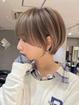 アスター 天神大名店(Aster) ハイライト/オリーブグレー/小顔に見えるヘア/ココアベージュ