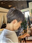MEN’S HAIR/白髪ボカシ/青メッシュ/シルバーカラー