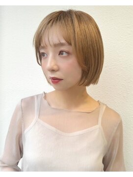 カバーヘア ブリス 戸田公園西口店(COVER HAIR bliss) ショートボブ×ミルクティーベージュ/透明感ハイトーンp戸田公園