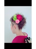 リーゼント風アップスタイル