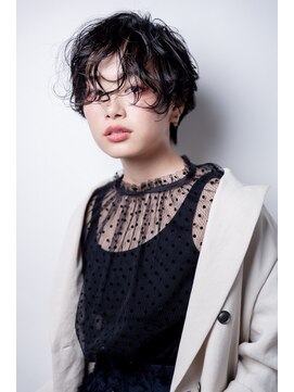 マウロア(MAULOA) 【Mauloa】大人かわいい 夏ショート ラフウェーブ 黒髪 小顔ヘア