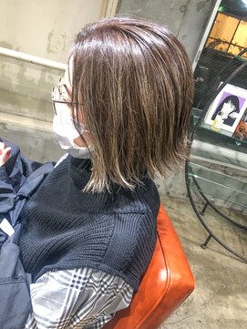 サロンドミルク 溝の口店(salon de MiLK) 脱白髪染めハイライトボブ