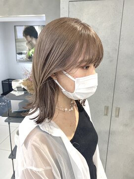 ヴェイン 渋谷(vain) 【vain#I】ヌーディベージュ+抜け感ロブヘア