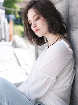 ムク(:muku) ナチュラル×透け感ルージー☆こなれニュアンスな美ラインボブ