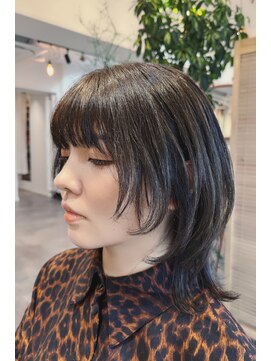 シュシュ(CHOUCHOU) 【CHOUCHOU】オリーブアッシュ×ウルフヘアー