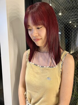 ヌープヘアーアイス(NUUP.hair ici) 深いボルドーカラー　　～bleachなし～