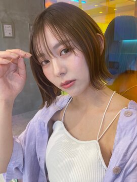 ロンドルーチェ 心斎橋(Lond luce) ダークアッシュ/ミディアムレイヤーカット［髪質改善/縮毛矯正］