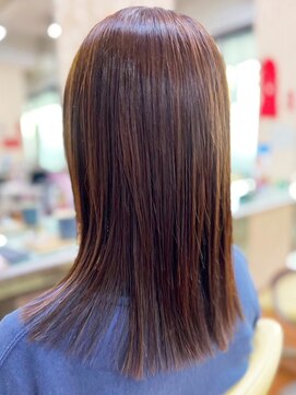 アークスヘアー 20代30代40代髪質改善カラーアッシュブラウン艶感ストレート