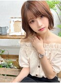 イメチェン/ホワイトブロンド/外ハネボブ/美髪/大船