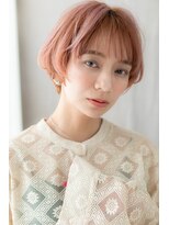 カバーヘア ブリス 北浦和(COVER HAIR bliss) ミルクティーピンクハイライト抜け感ショートZ北浦和20代30代