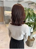 ピンクブラウン　艶髪カラー　