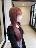10代20代ブリーチありピンクカラー