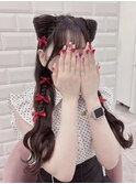 立体猫耳×三つ編みたらし＊まゆ