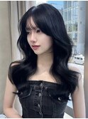 #49/韓国/韓国風/レイヤーカット/後れ毛/くびれヘア/前髪/表参道