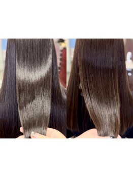 『もう悩まない、くせ毛の救世主』髪質改善縮毛矯正で手に入れる、艶と品格をまとった美しいストレート。