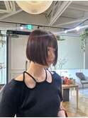 オレンジブラウンボブ