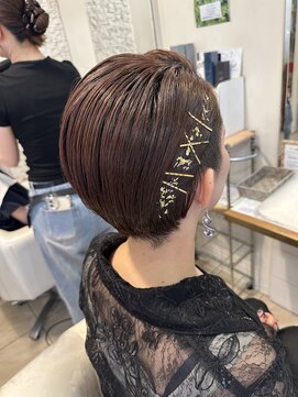 フレイストート(Frais Tout) ショートアレンジ　結婚式　パーティー　髪質改善　横浜駅