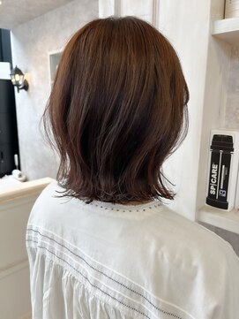 キャアリー(Caary) 福山人気ダメージレスキャラメルブラウン艶くびれボブレイヤー