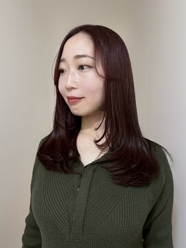 マッシュマシェラ(MASHU MACHELA) ナチュラルレイヤー/レイヤーカット/ブラウンレッド/東大阪