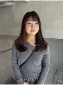 レイヤーカット×グレージュカラー