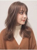 チャコールグレー×ルーズウェーブ