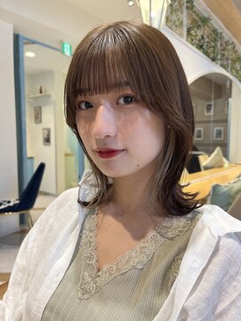 ロンドルーチェ 心斎橋(Lond luce) ダークアッシュ/ミディアムレイヤーカット［髪質改善/縮毛矯正］