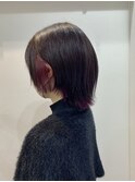 赤紫インナーカラー