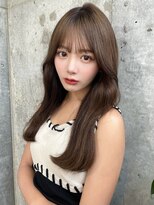 ルームバイシー 新宿(Loom. by Sea)&nbsp;韓国風前髪/シルキーベージュ/グレージュカラー/斜めバング