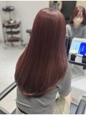 黒髪/グレーベージュ/レイヤーロング/前髪パーマ/髪質改善