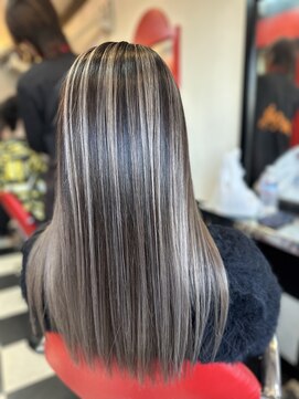 ロック フィールド ホワイト系バレイヤージュ