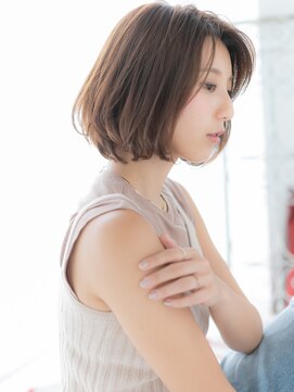 アルバハナレ 横浜(αlba HANARE) 関内/髪質改善/艶感♪マロンベージュの大人前下がりボブl