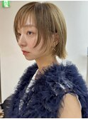ボブレイヤー×ベージュ