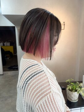 ナジック(749) 大人かわいい☆インナーピンク×ボブ