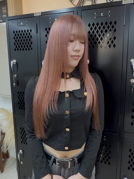 イエナ 渋谷(IENA) ローズベージュタイトシニヨン上品アレンジ アンブレラカラー