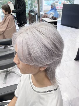 REEED 渋谷店 メンズ縮毛矯正/ニュアンスパーマ【リード】【4/3 NEW OPEN(予定)】 《メンズブリーチカラー》ホワイトカラー