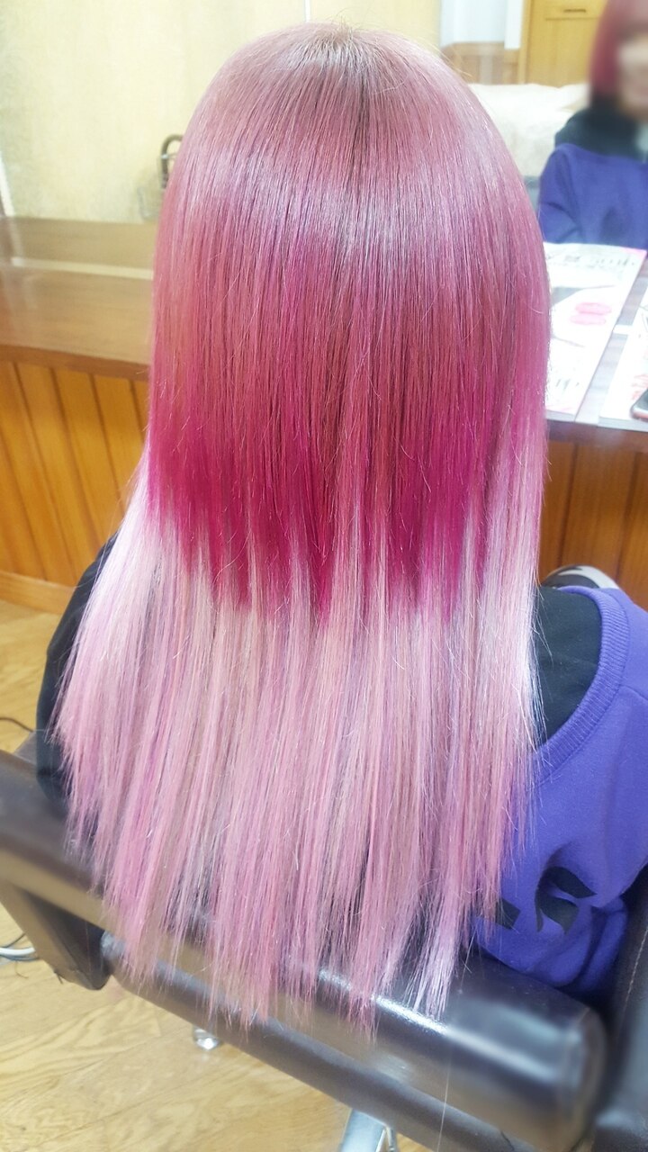 原色ピンクグラデーション(^O^)エクステ120g：L053328133